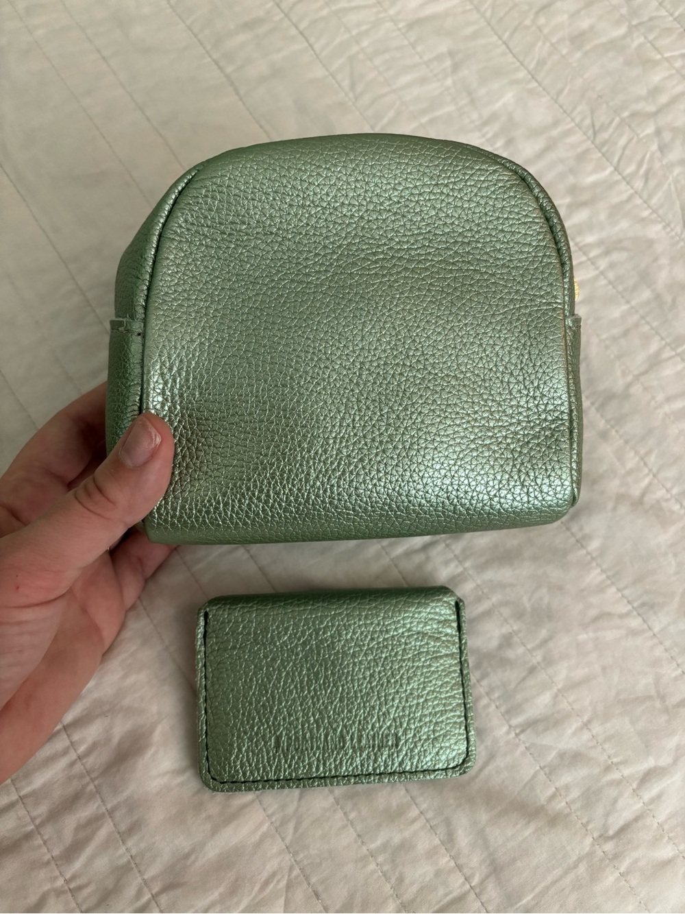 Portland Leather Bundle Wonder Pouch and Lovebug Regular in Beetle EUC - Picture 2 of 7